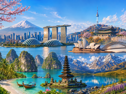 Asia Pacific eSIM travel data plan covering Japan, South Korea, Southeast Asia, Australia, and New Zealand