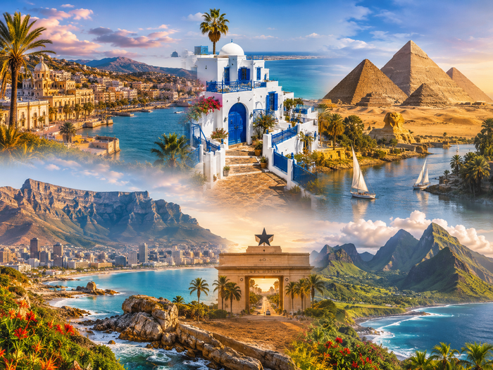 Africa eSIM travel data plan covering Algeria, Tunisia, Egypt, South Africa, Ghana, and Reunion